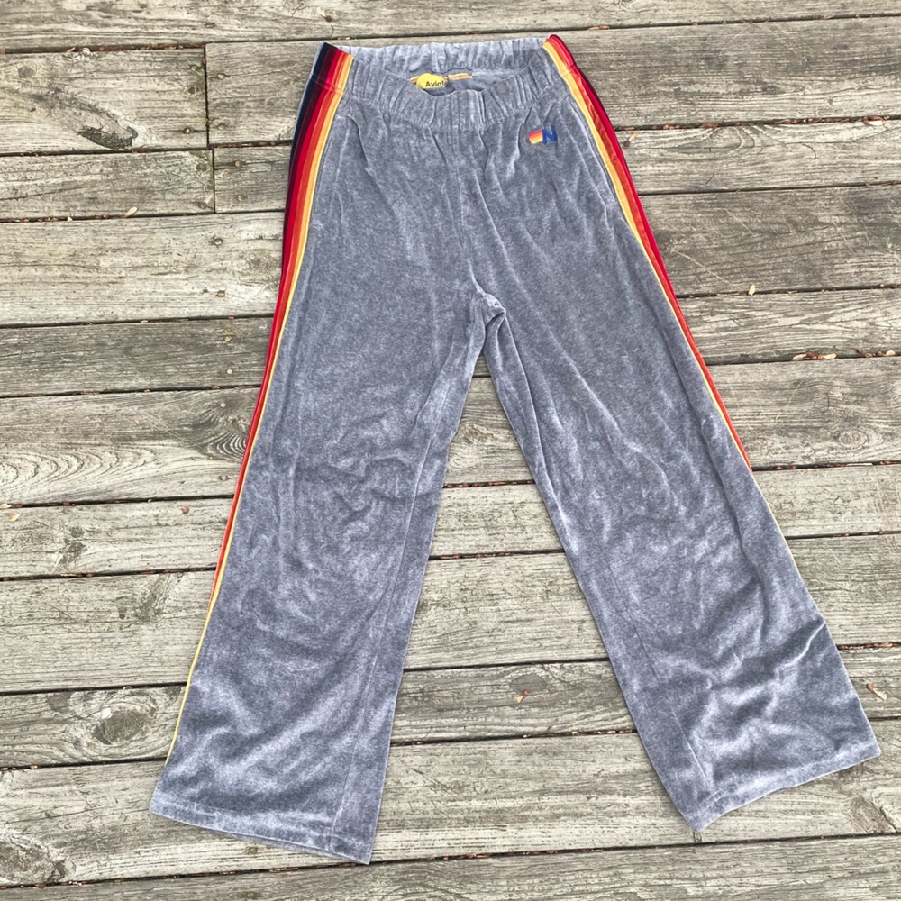 Aviator Nation Straight Leg Velvet Pant